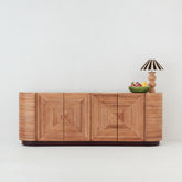 Front view of Panama 4‑Door Rattan Buffet